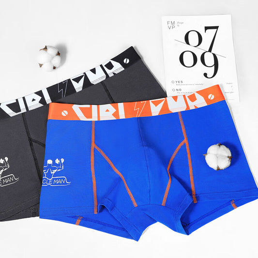 Men's Pure Cotton Briefs With Trendy Prints, Breathable And Sporty