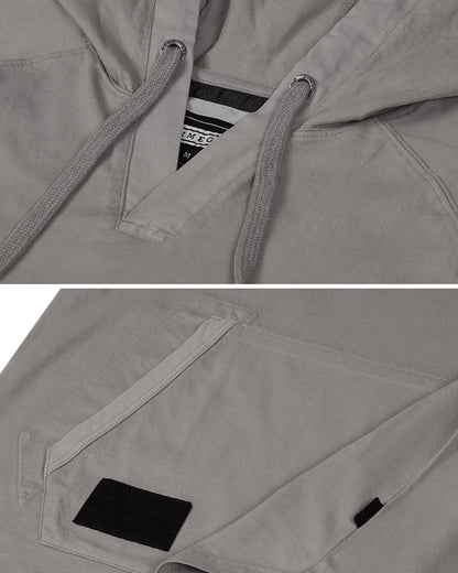 ZIMEGO Men's Pigment Dyed Short Sleeve Vintage Fashion Hoodie