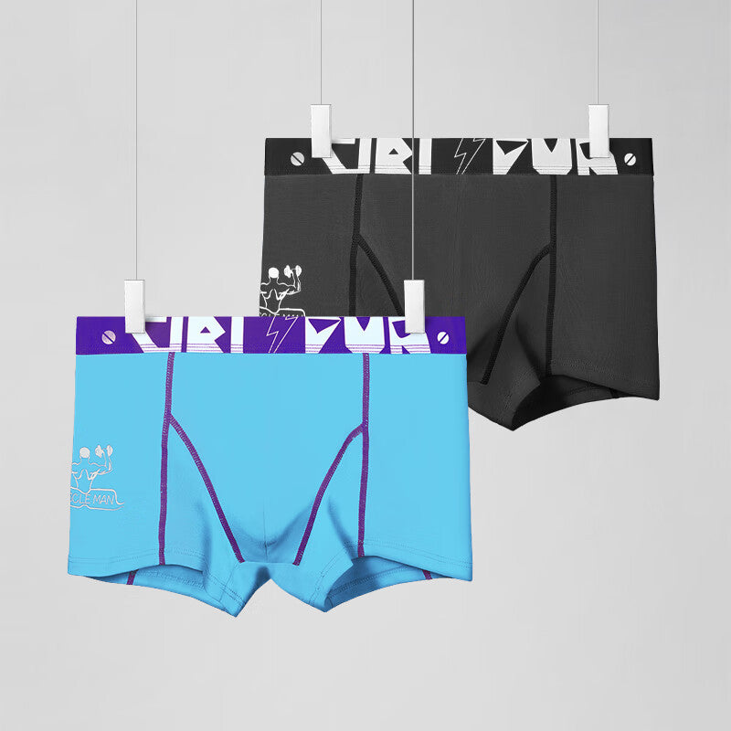 Men's Pure Cotton Briefs With Trendy Prints, Breathable And Sporty