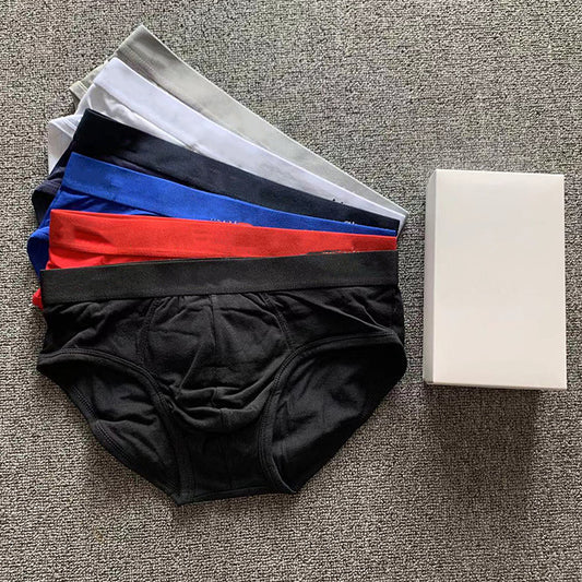 Men's Cotton Boxer Briefs Plus-Size Breathable Underwear For Sports