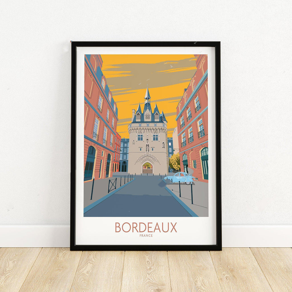 Bordeaux Tourist Poster, France, Wall Art